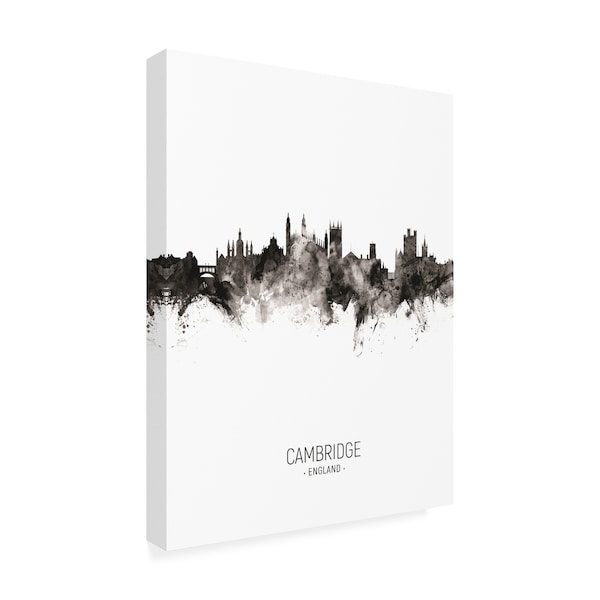 Michael Tompsett 'Cambridge England Skyline Portrait II' Canvas Art,14x19